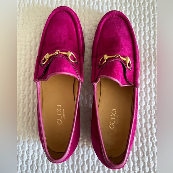 Vintage Pink Suede Gucci Loafers - Picture 7 of 9